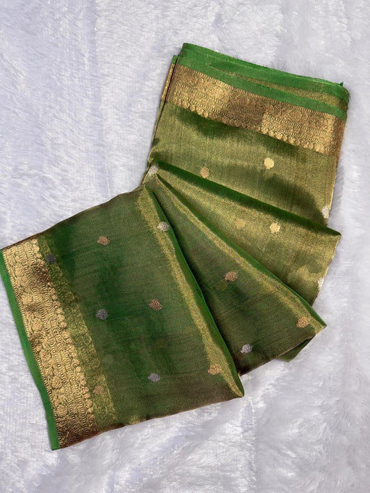 The Emerald Green "Spring" Saree